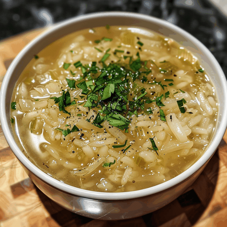 Rice and Onion Soup Recipe