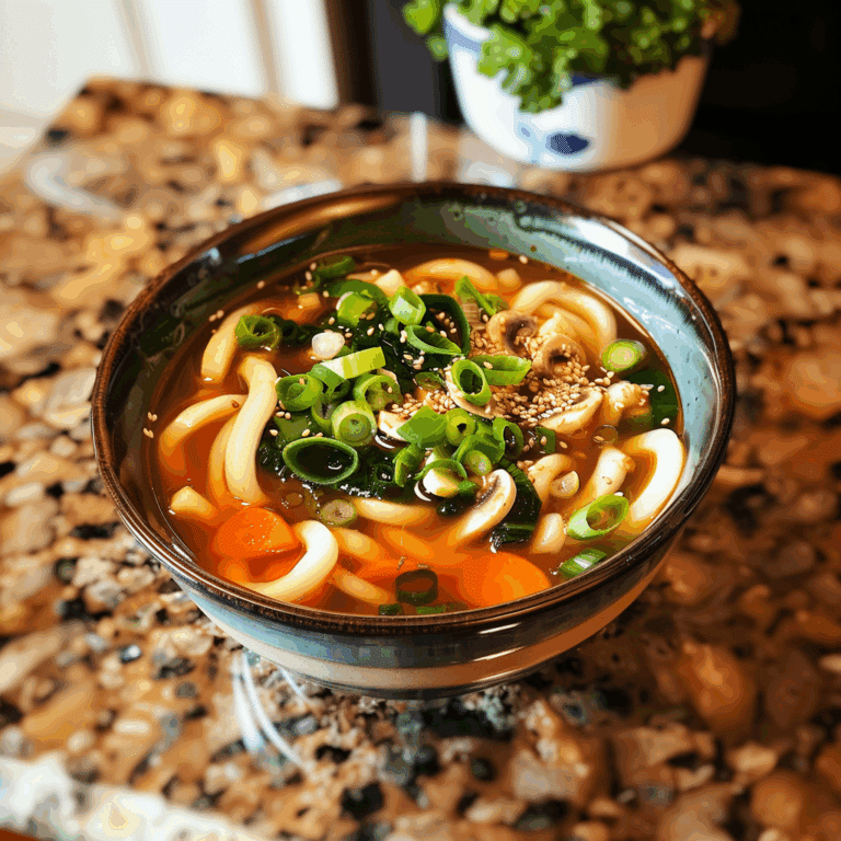 Vegetarian Udon Noodle Soup